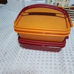 TUPPERWARE EUC SQUARE HARVEST SANDWICH SET
